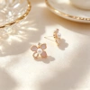 A pair of freshwater pearl ear studs s925, silver needle ear studs, women's ins style versatile new products, traditional Chinese style earrings with niche design ED068242 Item Picture